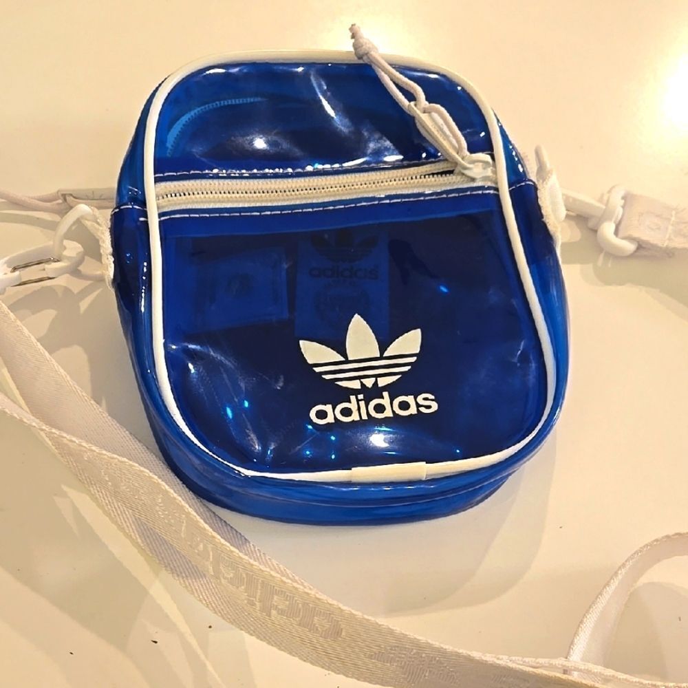 Adidas Blue and White Bag